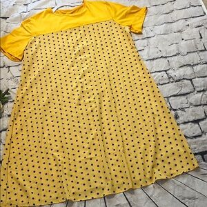 Yellow Polka Dot plus size 2X Dress